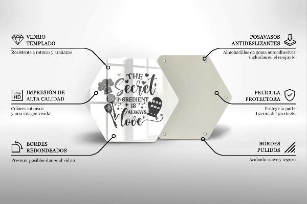 Deska szklana kuchenna Napis, sentencja