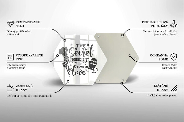 Deska szklana kuchenna Napis, sentencja