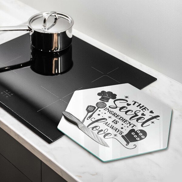 Deska szklana kuchenna Napis, sentencja