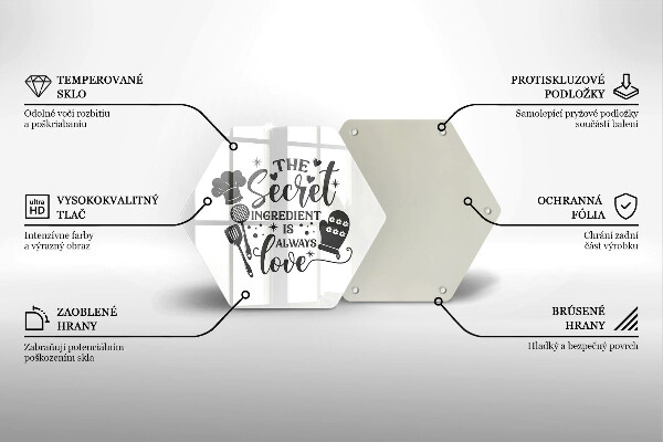 Deska szklana kuchenna Napis, sentencja