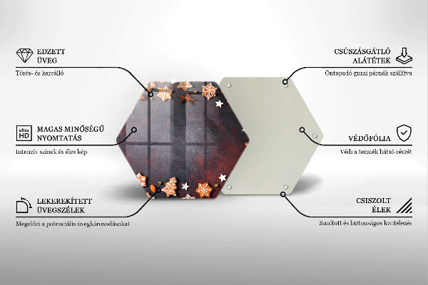 Deska szklana kuchenna Pierniczki świąteczne