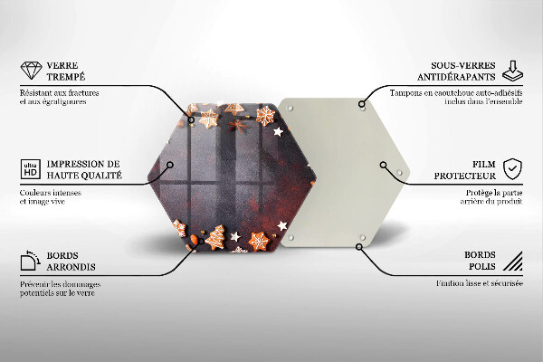 Deska szklana kuchenna Pierniczki świąteczne