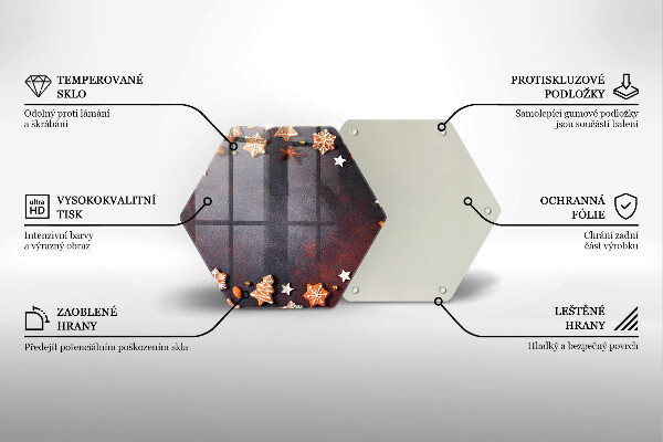 Deska szklana kuchenna Pierniczki świąteczne