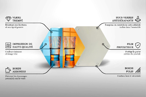 Deska szklana kuchenna Dwie szklanki wody
