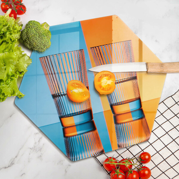 Deska szklana kuchenna Dwie szklanki wody