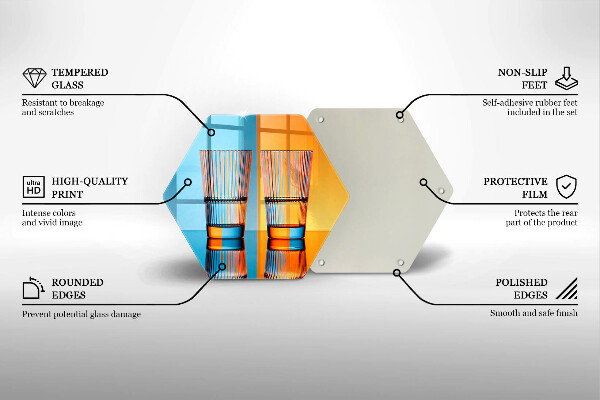 Deska szklana kuchenna Dwie szklanki wody