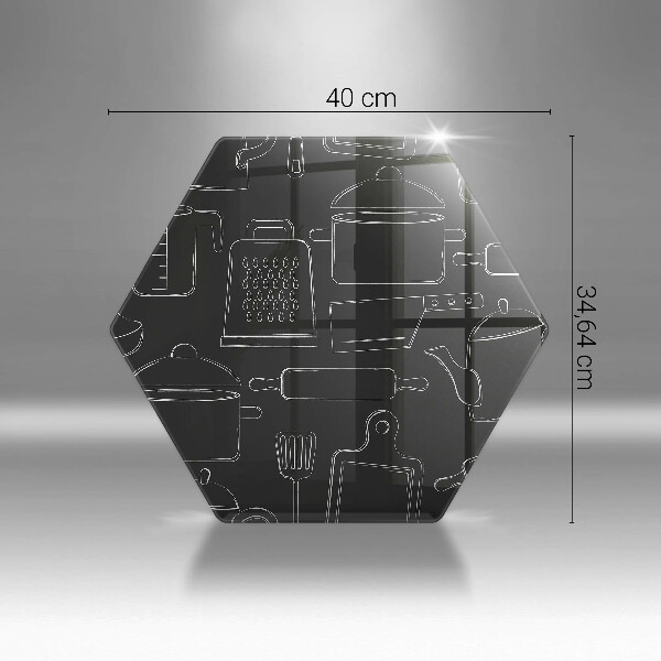 Deska szklana kuchenna Rysunkowe akcesoria kuchenne