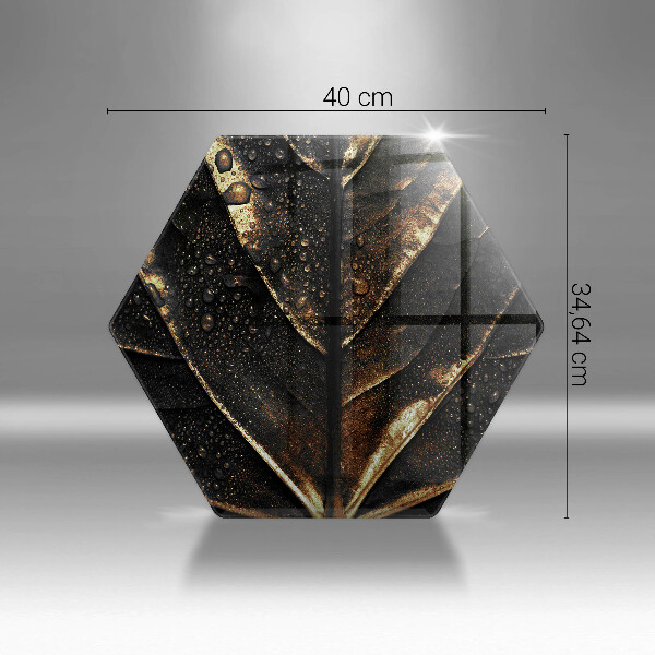 Deska szklana kuchenna Złoty liść