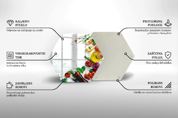 Deska szklana kuchenna Warzywa i przyprawy