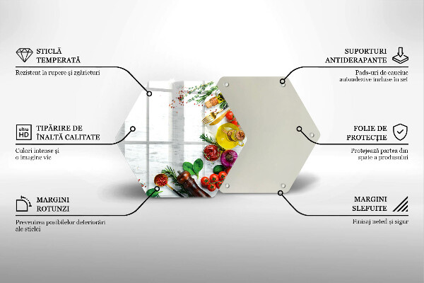 Deska szklana kuchenna Warzywa i przyprawy