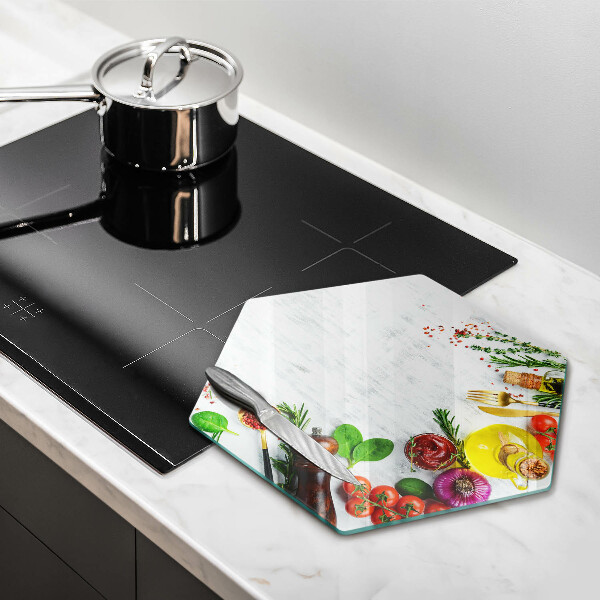 Deska szklana kuchenna Warzywa i przyprawy