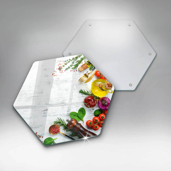 Deska szklana kuchenna Warzywa i przyprawy