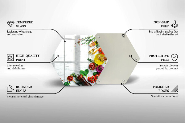 Deska szklana kuchenna Warzywa i przyprawy