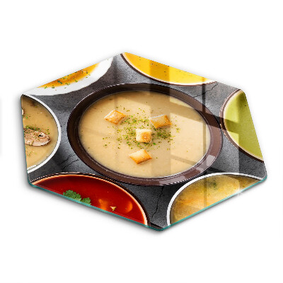 Deska szklana kuchenna Kolorowe zupy