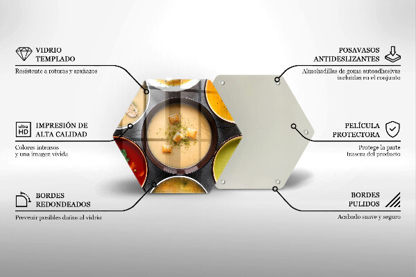 Deska szklana kuchenna Kolorowe zupy