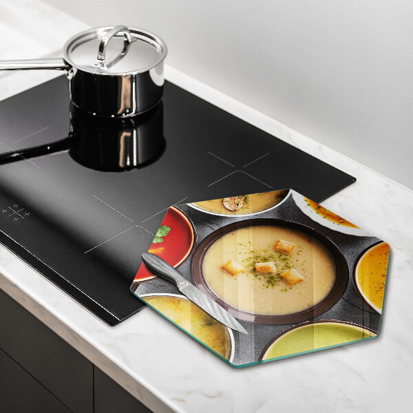 Deska szklana kuchenna Kolorowe zupy