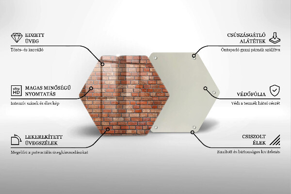 Deska szklana do kuchni Ceglana ściana mur