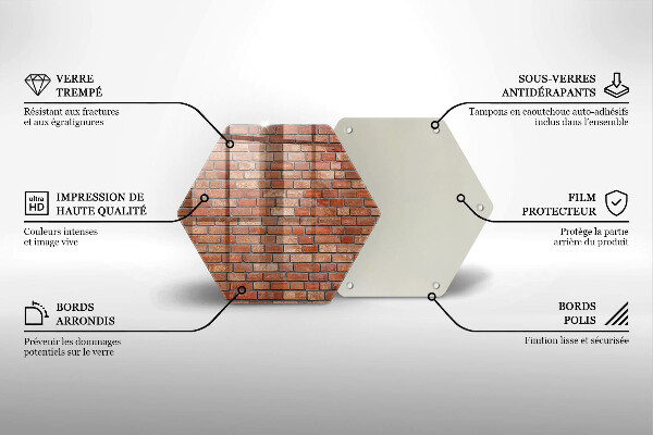 Deska szklana do kuchni Ceglana ściana mur