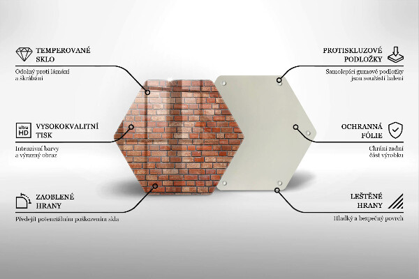 Deska szklana do kuchni Ceglana ściana mur