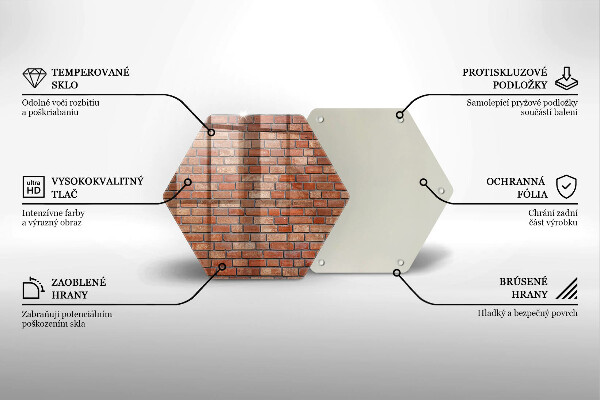 Deska szklana do kuchni Ceglana ściana mur