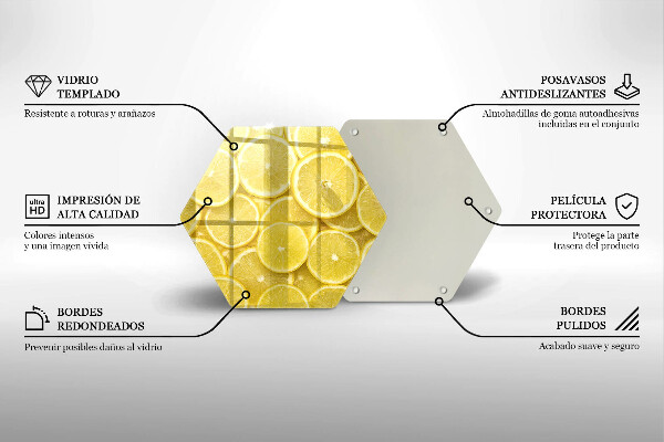Deska szklana do kuchni Owoce cytryny