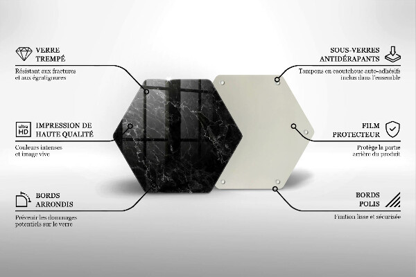 Deska szklana do kuchni Elegancki marmur