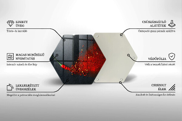 Deska szklana do kuchni Papryka chili