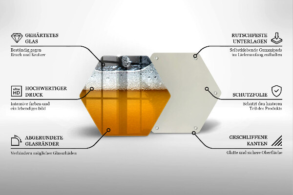 Deska kuchenna Napój piwo piana