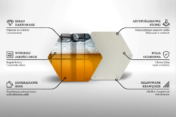 Deska kuchenna Napój piwo piana