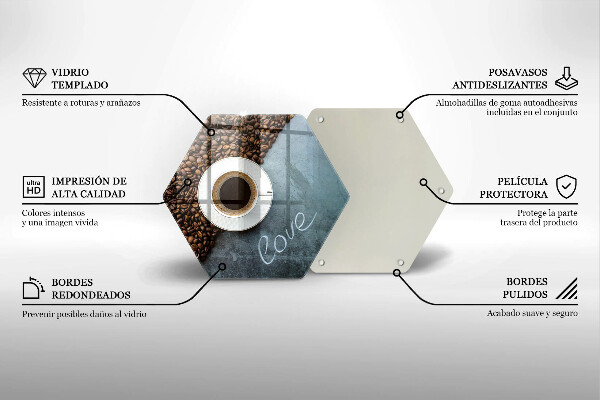 Deska kuchenna Ziarna kawy i filiżanka