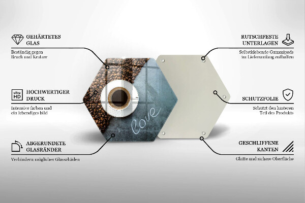 Deska kuchenna Ziarna kawy i filiżanka