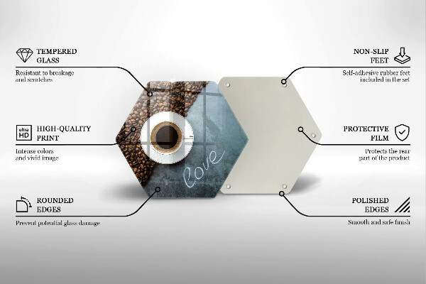 Deska kuchenna Ziarna kawy i filiżanka