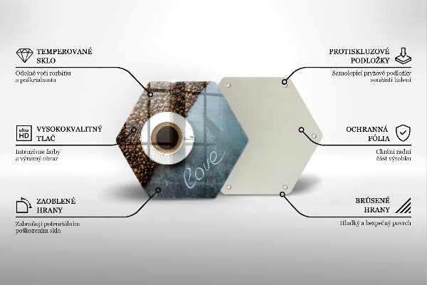 Deska kuchenna Ziarna kawy i filiżanka