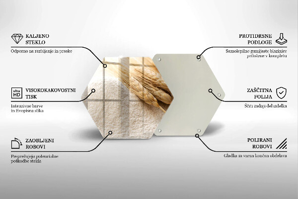 Deska kuchenna Mąka i kłosy zboża