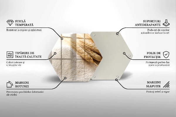 Deska kuchenna Mąka i kłosy zboża