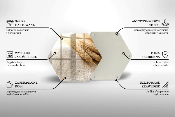 Deska kuchenna Mąka i kłosy zboża