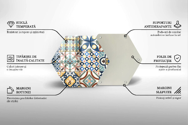 Deska szklana do kuchni Ozdobne płytki kafelki