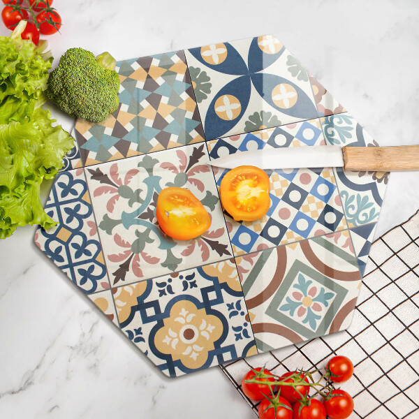 Deska szklana do kuchni Ozdobne płytki kafelki