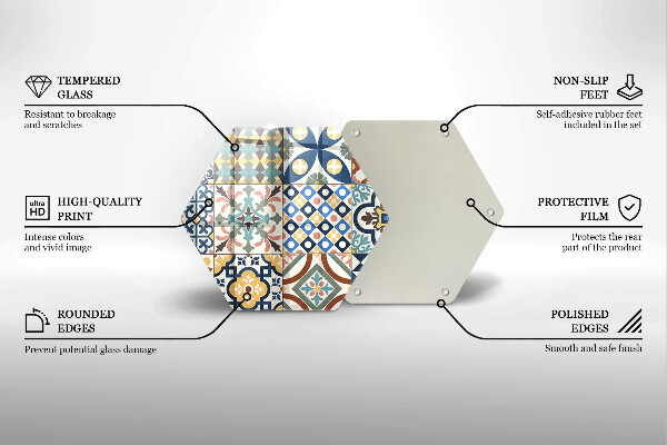 Deska szklana do kuchni Ozdobne płytki kafelki