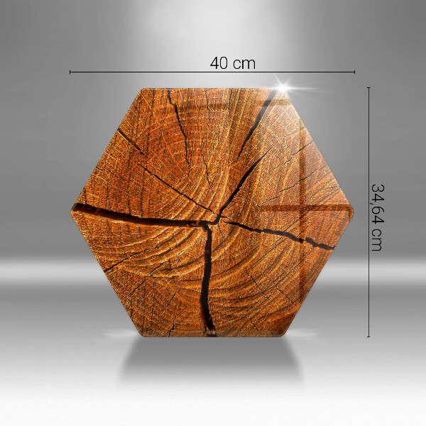 Deska szklana do kuchni Pień drewna struktura