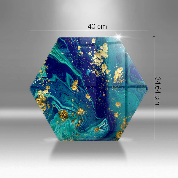 Deska szklana do kuchni Abstrakcja ze złotem