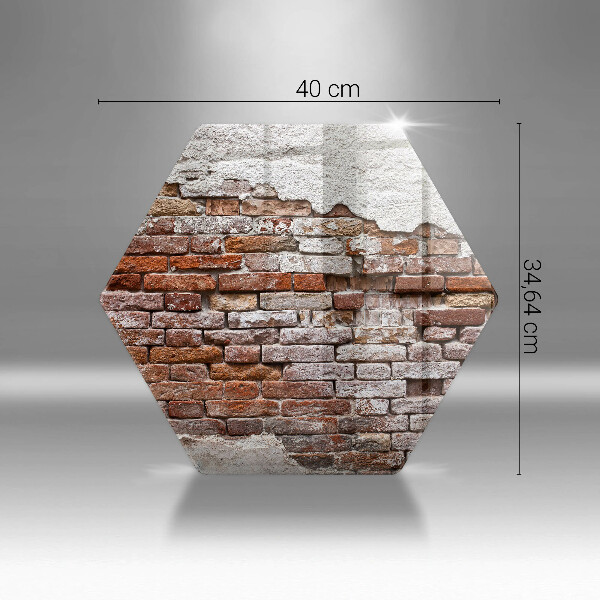 Deska szklana do kuchni Stary mur cegły i beton