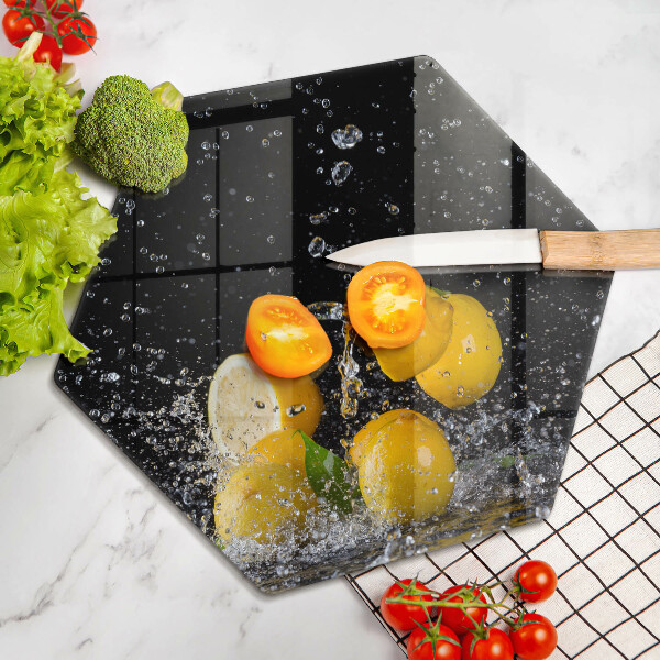 Deska szklana do kuchni Soczyste owoce cytryny