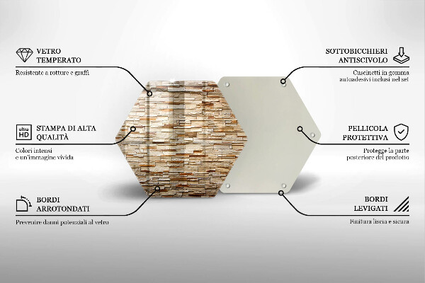 Deska szklana do kuchni Tekstura ozdobne kamienie