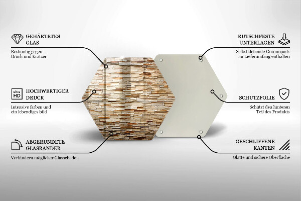 Deska szklana do kuchni Tekstura ozdobne kamienie