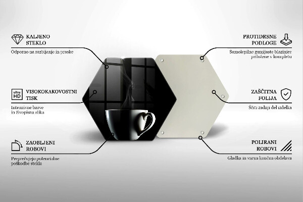 Deska szklana do kuchni Filiżanka herbaty