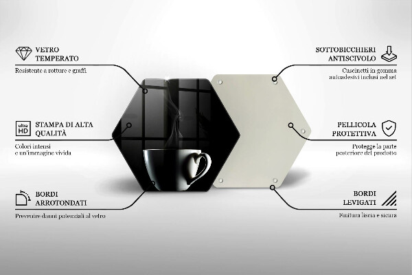 Deska szklana do kuchni Filiżanka herbaty