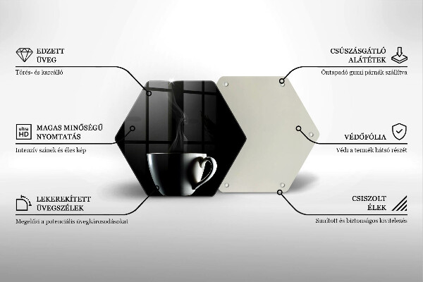 Deska szklana do kuchni Filiżanka herbaty