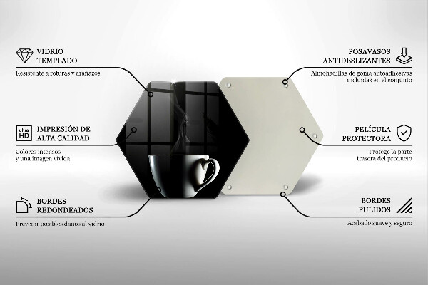 Deska szklana do kuchni Filiżanka herbaty