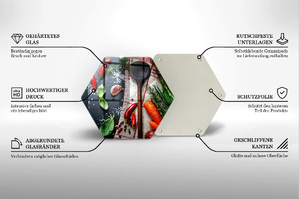 Deska szklana do kuchni Kuchnia jedzenie